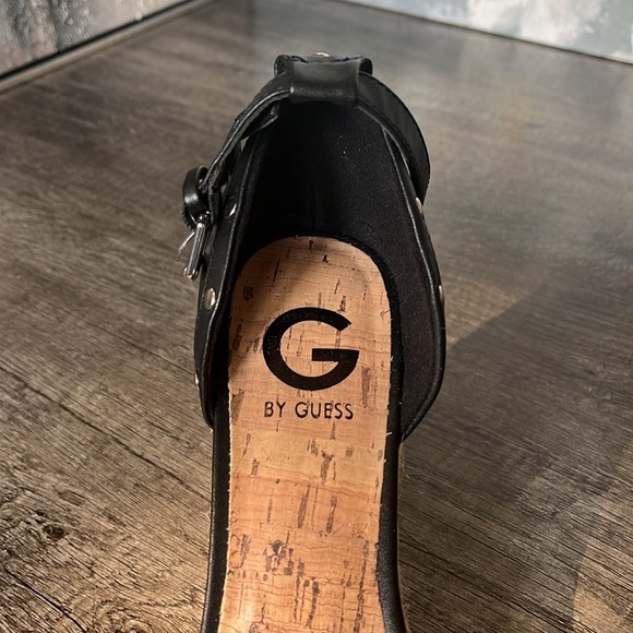G by Guess open toe wedge, never worn, please refer to picture for size. Black - Picture 7 of 15